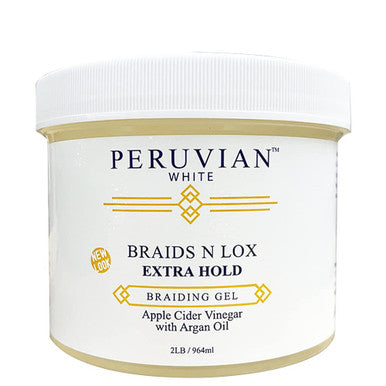 Peruvian White Braids N Lox Braiding Gel with Argan Oil (2LB)