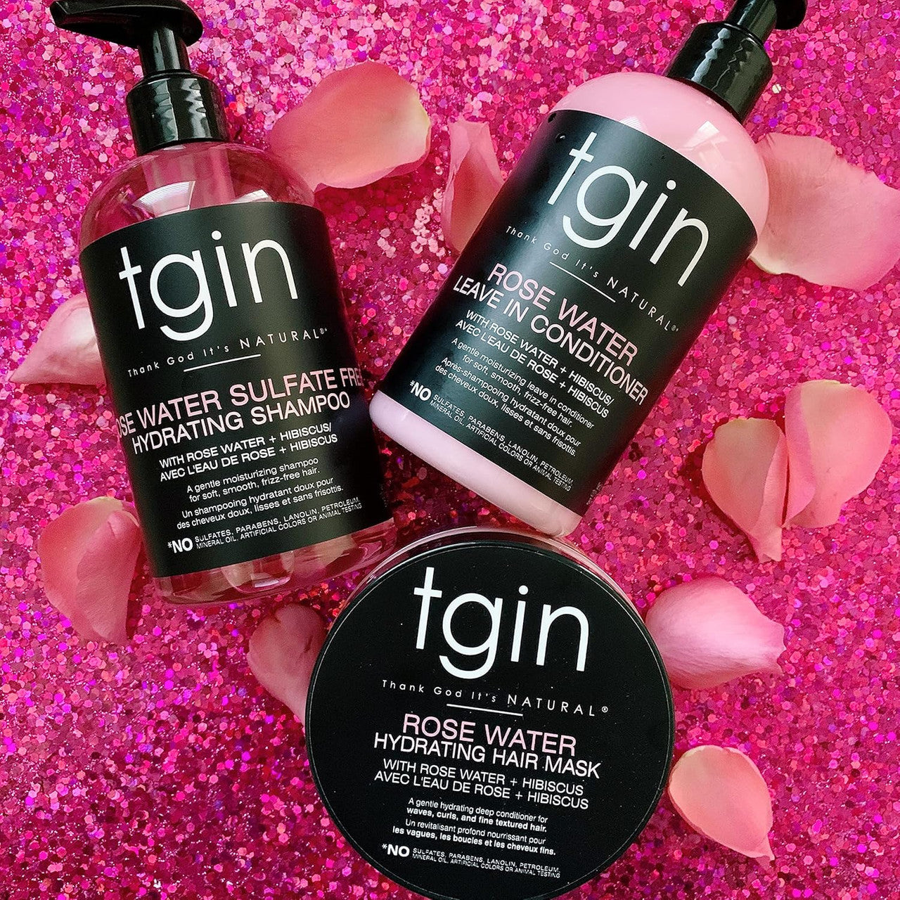 TGIN Rose Water Frizz Free Hydrating Conditioner (13 oz)