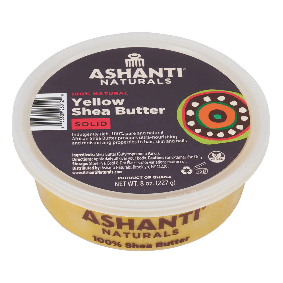 Ashanti 100% Natural Yellow Shea Butter_Solid Yellow (8 oz)