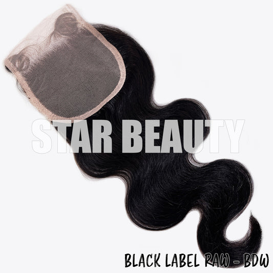 15A Black Label Raw Virgin Hair 4x4 HD Lace Closure - Body Wave (12"-14")