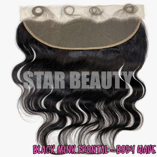 Black Mink 13x4 Frontal - Body Wave (12"- 18")