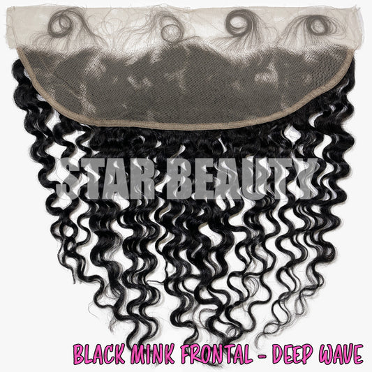 Black Mink 13x4 Frontal - Deep Wave (12"- 14")
