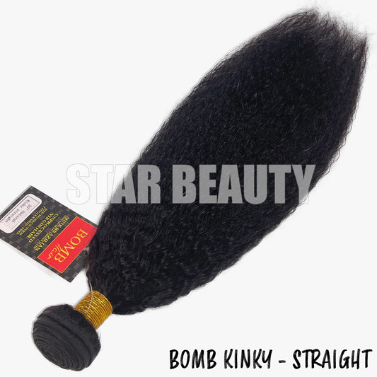 BOMB HAIR Single Bundle - Kinky Straight (10"- 24")