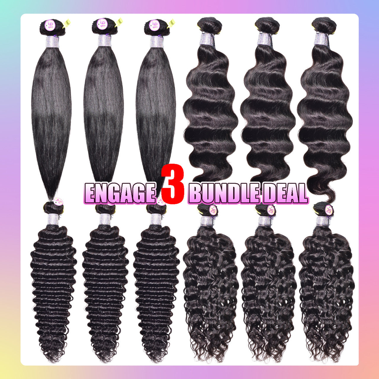 10A Engage Virgin Hair 3 Bundle Deal - Body Wave