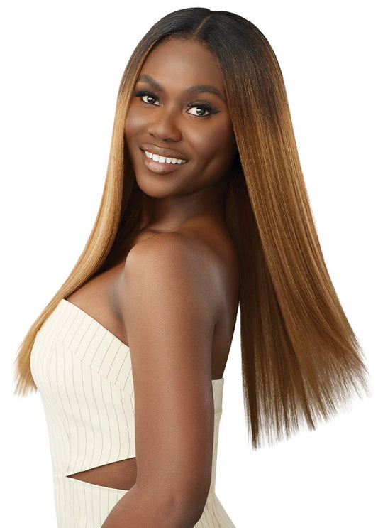 OUTRE Human Hair Premium Blend Big Beautiful Clip-In 9PCS - NATURAL YAKI 18"