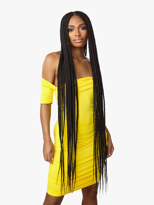 SENSATIONNEL Cloud 9 4X4 Swiss Lace Wig - BOX BRAID X- LARGE 50"