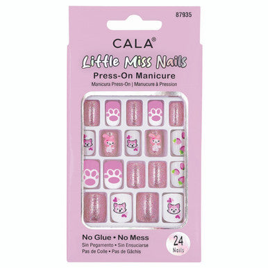 CALA Little Miss Nails Press-On Manicure - Pink/Glitter