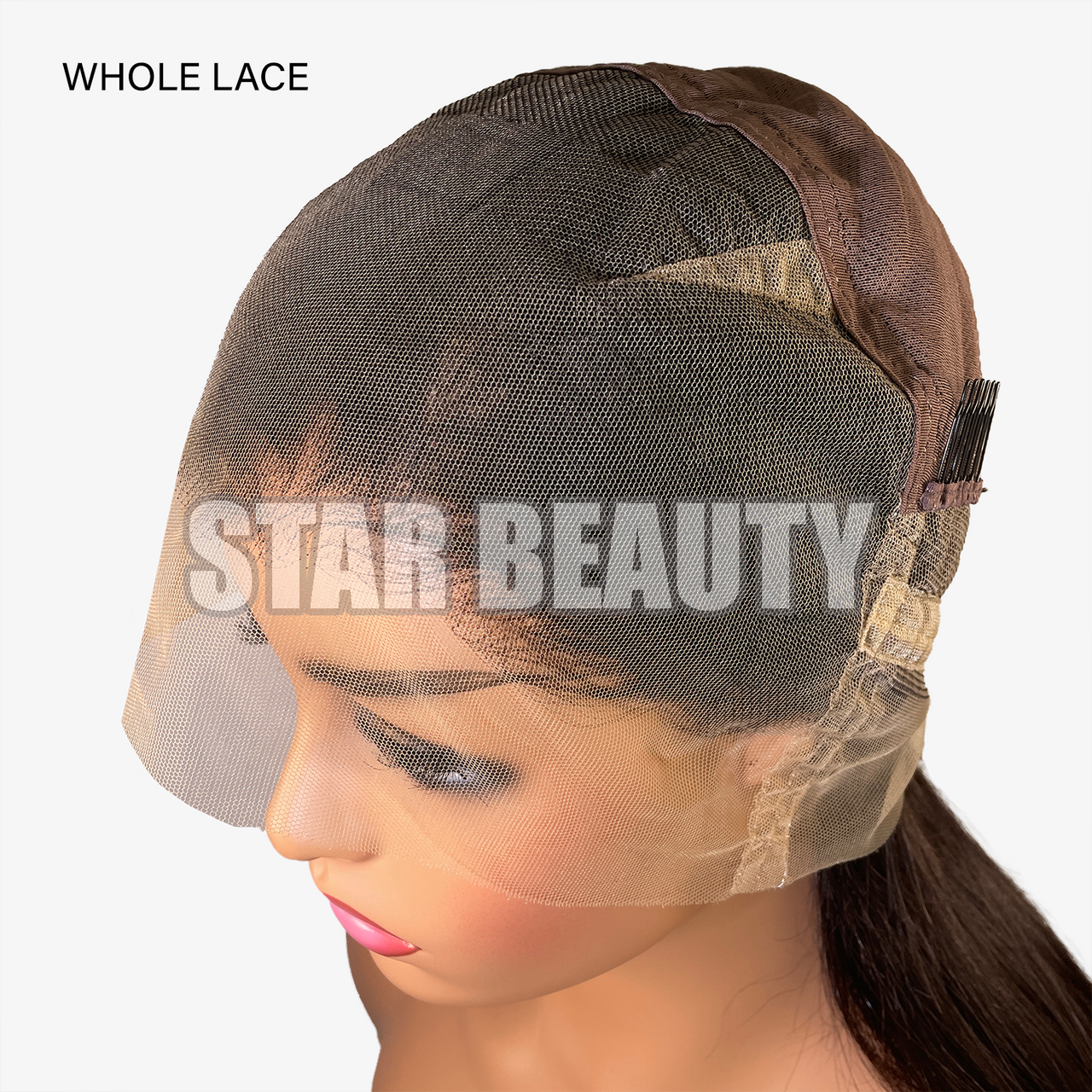 VOSSMI 100% Unprocessed Human Hair Whole Lace Wig - Body Wave