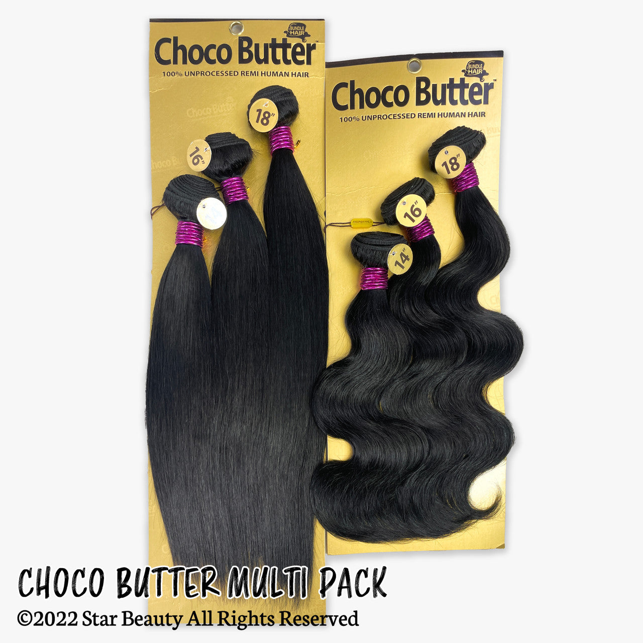 Choco Butter 100% Virgin Human Hair Multi Pack - Body Wave
