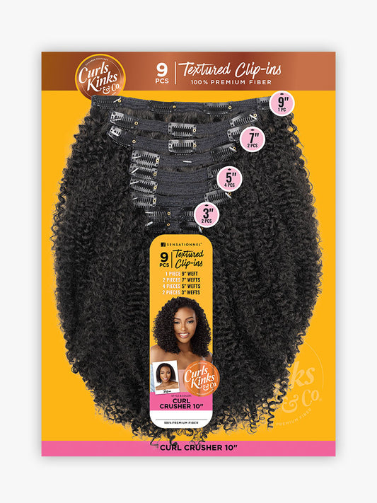 SENSATIONNEL 9CS Textured Clip-In CURL CRUSHER 10″