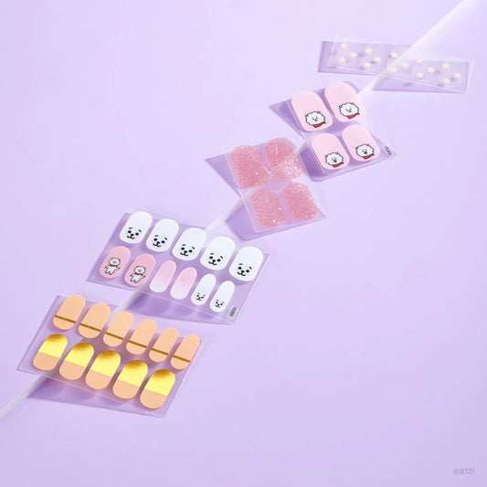 THE CREME SHOP BT21 RJ Blush Gel Nail Strips (Set of 35)