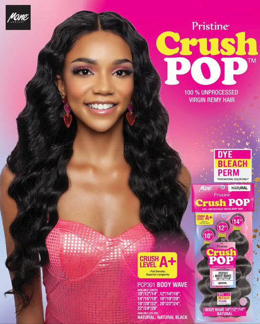 MANE CONCEPT Pristine A+ Crush Pop 100% Unprocessed Hair Multi Pack - Body Wave