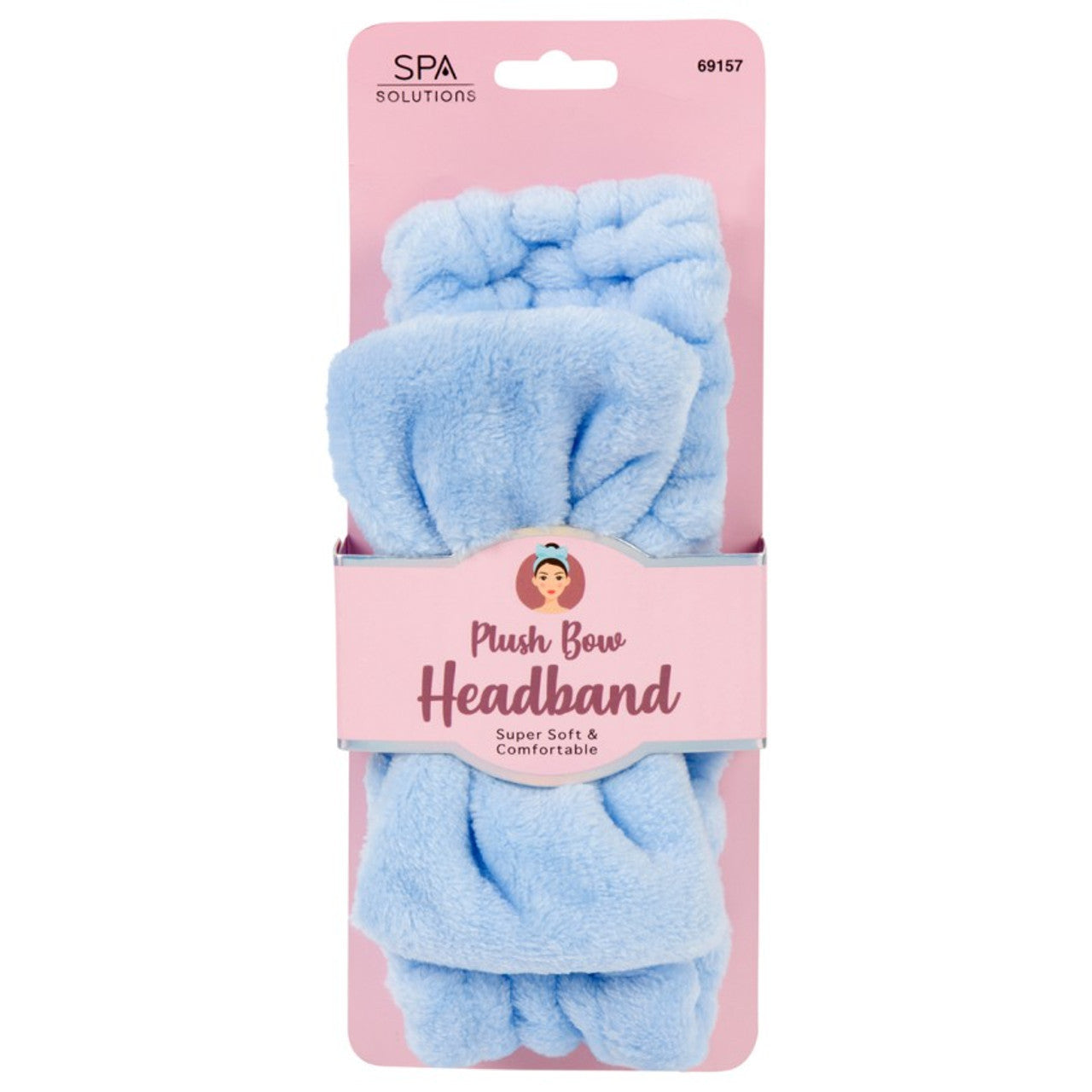 CALA Plush Bow Headband (Light Blue)