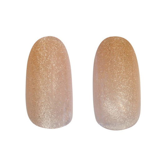 CALA Velvet Touch Medium Coffin Nail (Round Peach Cateye)