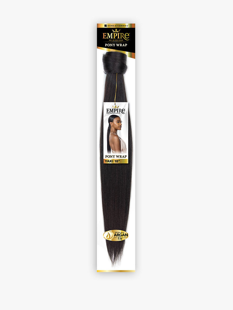 SENSATIONNEL Empire 100% Human Hair - PONY YAKI WRAP 18"