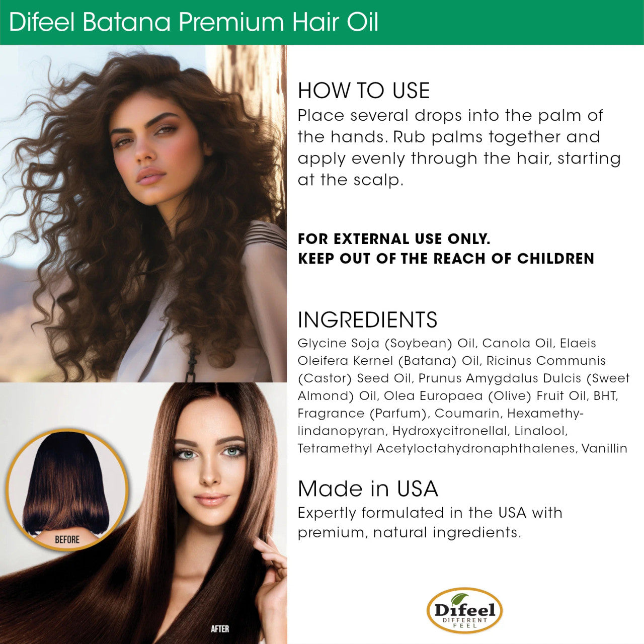 Difeel Premium Hair Oil - Batana Oil