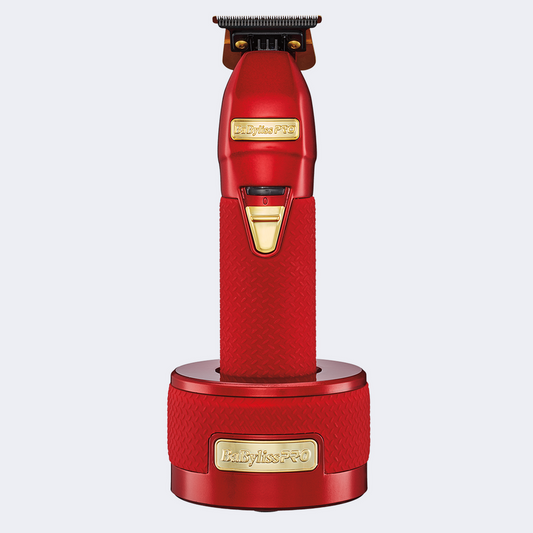 BaBylissPRO LimitedFX Boost+ Collection with Clipper, Trimmer & Charging Base Set - Red