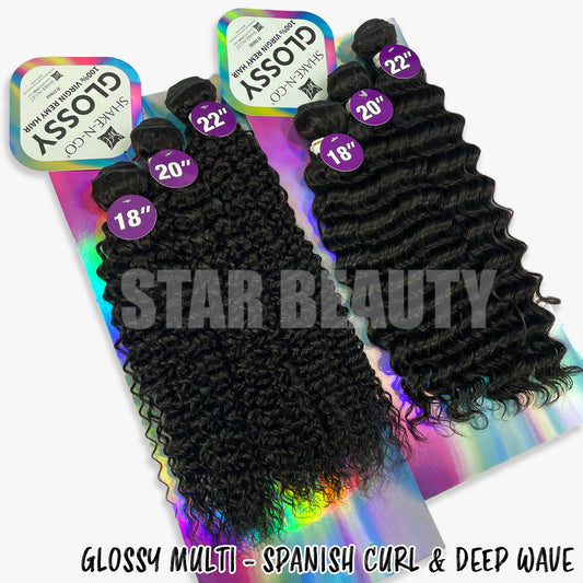 SHAKE N GO Glossy 100% Virgin Remy Hair Multi Pack - Spanish Curl