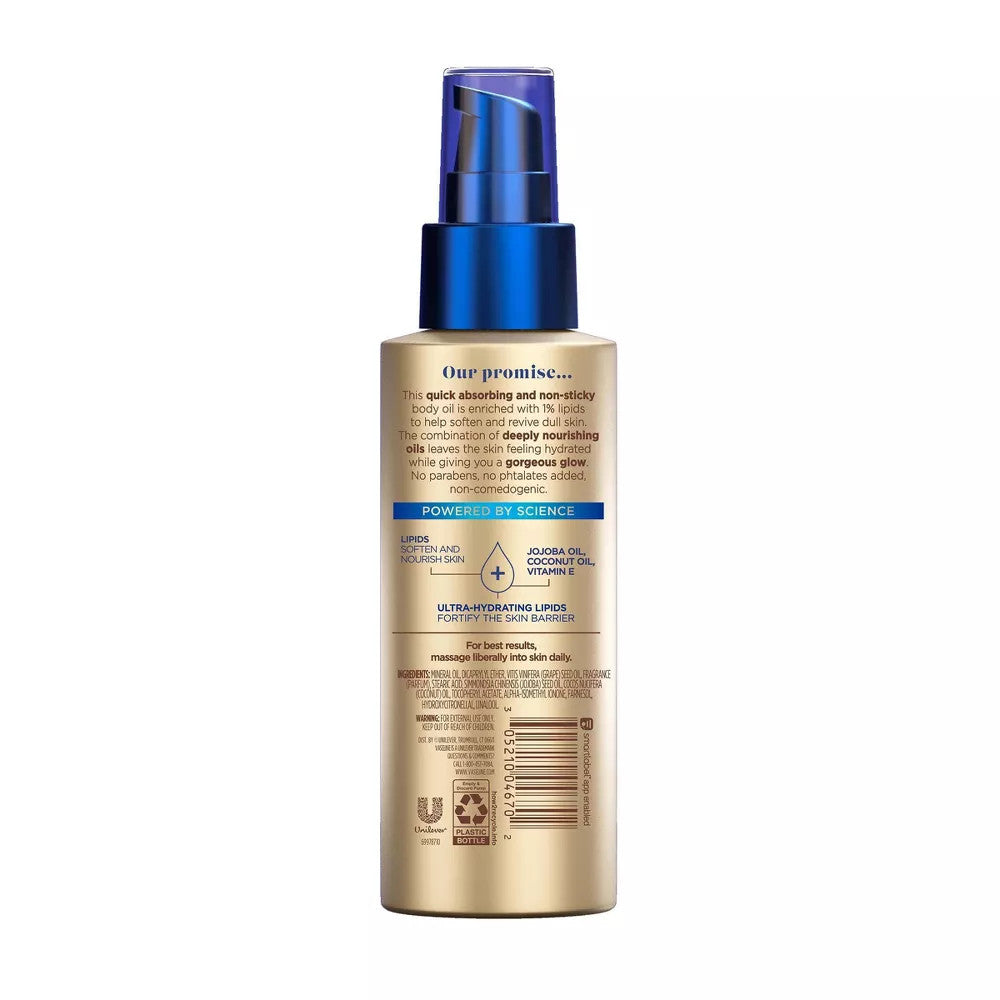 VASELINE Radiant x Replenishing Hydrating Body Oil (3.7 oz)