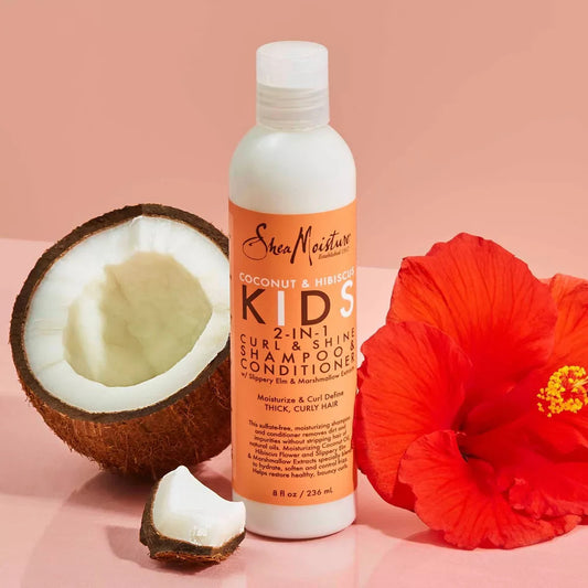 SheaMoisture Coconut & Hibiscus Kids' 2-in-1 Shampoo and Conditioner (8 oz)
