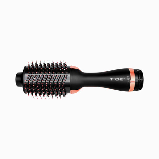 TYCHE Brush Dryer 2-in-1 Barrel Brush & Blow Dryer (Black, Pink)