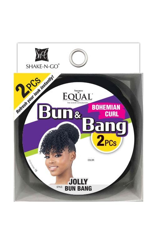 SHAKE N GO Freetress Equal Bun & Bang 2PCS - Jolly Bun Bang