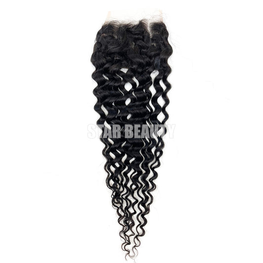 Silver Unprocessed 100% Virgin Remi Human Hair 4X4 HD Lace Closure - Water Wave