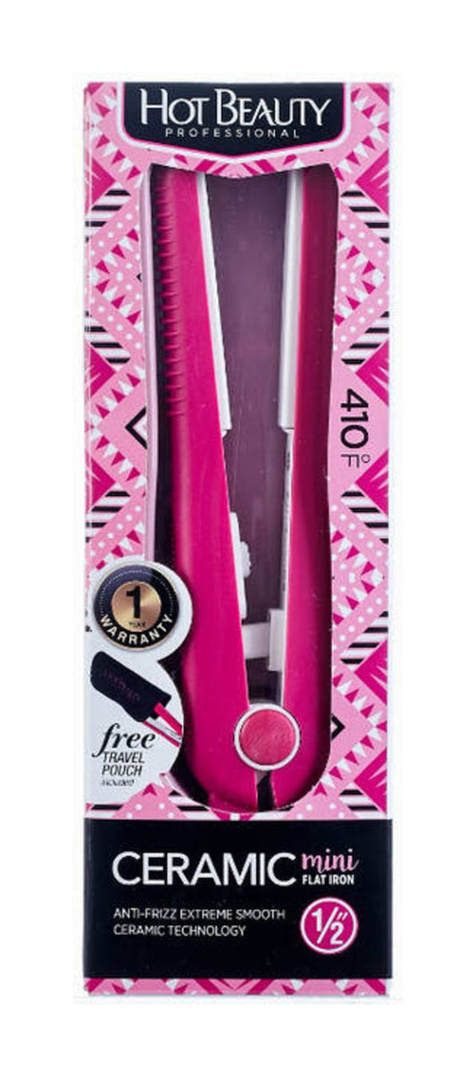 Hot Beauty Professional Ceramic Mini Flat Iron 1/2"