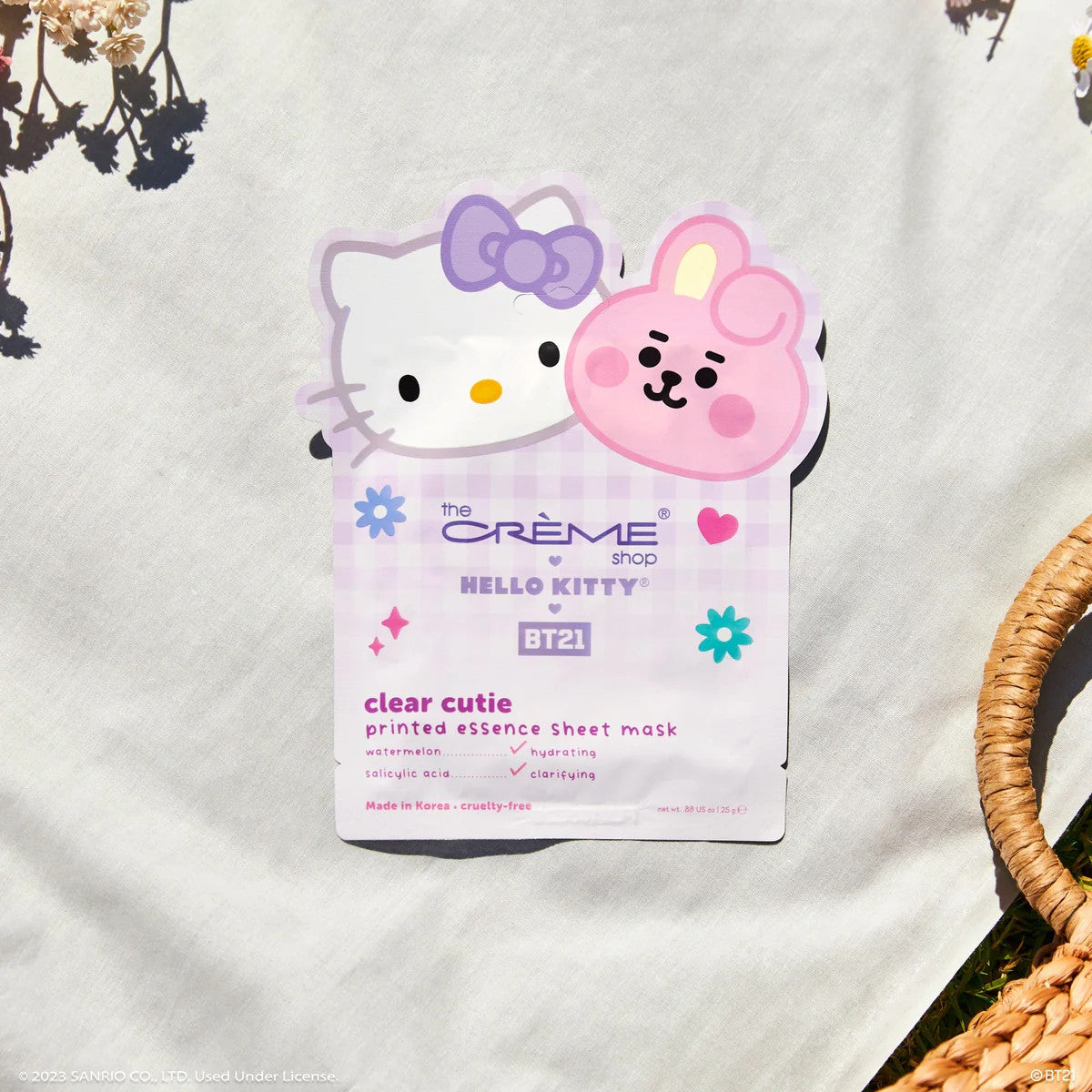 THE CREME SHOP BT21 Clear Cutie Printed Essence Sheet Mask (3 sheets)