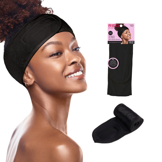 RED Velcro Spa Headband