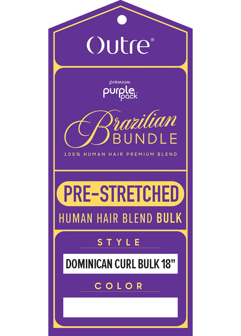 OUTRE Purple Brazilian Bundle Pack - Pre-Stretched Dominican Curl Bulk (18"-24")