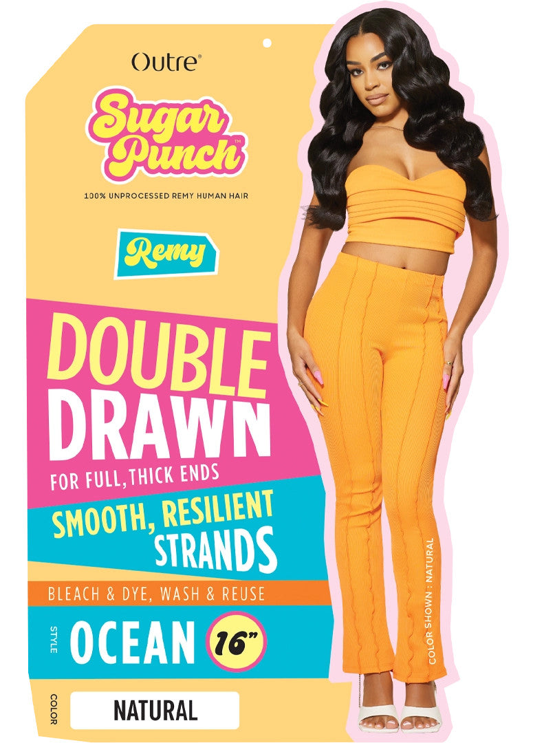 OUTRE 100 % Unprocessed Remy Human Hair Weave - Sugar Punch Ocean (10"-24")