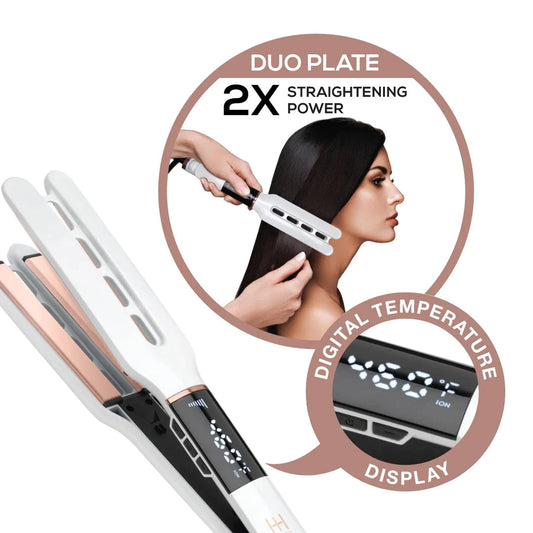 Annie Hot & Hotter Dual Plate Digital Ceramic Flat Iron