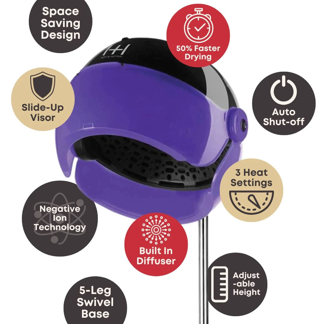 Annie Hot & Hotter Ionic Turbo 2500 Professional Stand Hood Dryer