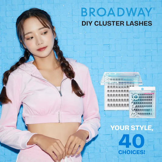 BROADWAY DIY Cluster Lashes - Manga-Inspired Wispy Lash Extensions (70-112pcs)