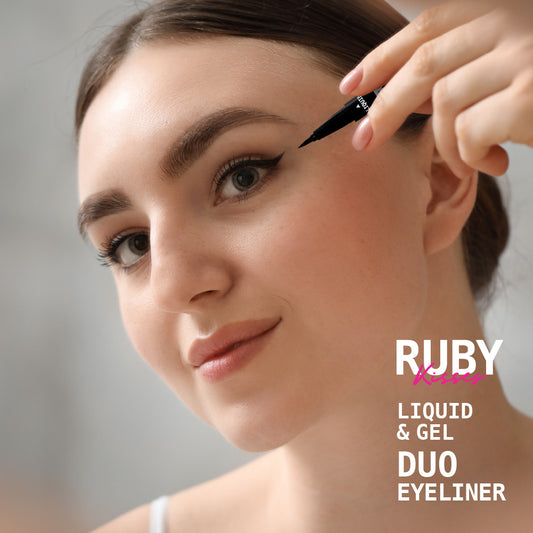 Ruby Kisses Waterproof Liquid & Gel Duo Eyeliner - Black