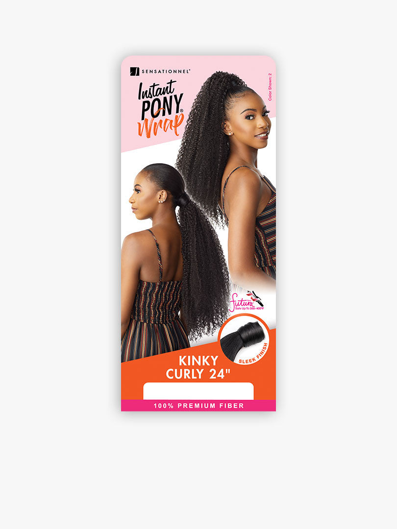 SENSATIONNEL Instant Pony Wrap Synthetic - KINKY CURLY 24"