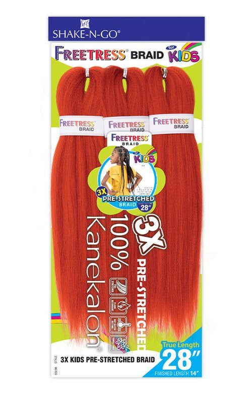 SHAKE N GO Freetress Kids 3X Pre-stretched Braids 14"