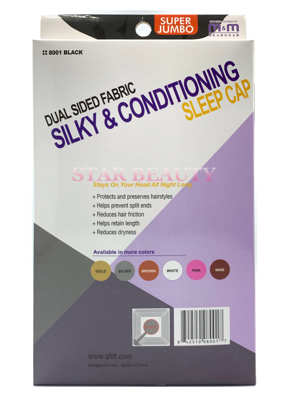 QFITT Dual Sided Fabric Silky And Conditioning Sleep Cap Super Jumbo