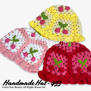 Handmade Knitted Chrochet Bucket Hat (#453)