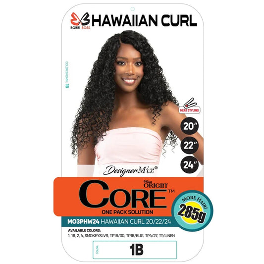 BOBBI BOSS Miss Origin Core One Pack 3pcs Weave - Hawaiian Curl (20"/22"/24")