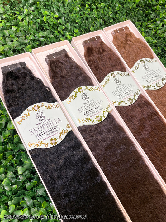 Hair Couture Neophilia 100% Remy Human Hair Tape-In Extensions - Kinky 18"