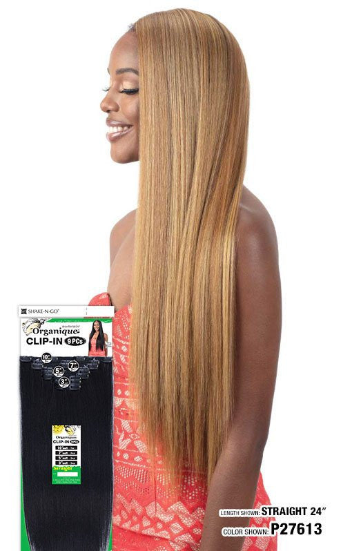 SHAKE N GO Organique Mastermix Synthetic Clip In Extension 9pcs - STRAIGHT ( 20"- 24")