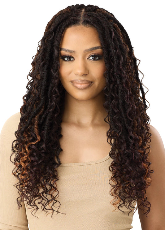 OUTRE Synthetic Braided 13X4 Lace Frontal Wig - Boho Deep Locs 26"