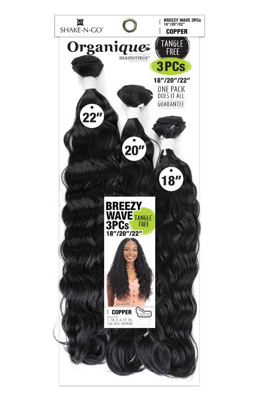 SHAKE N GO Organique Master Mix Weave - BREEZY WAVE 3pcs (18"/20"/22")