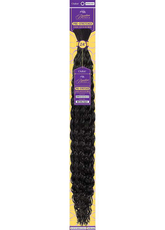OUTRE Purple Brazilian Bundle Pack - Pre-Stretched Dominican Curl Bulk (18"-24")