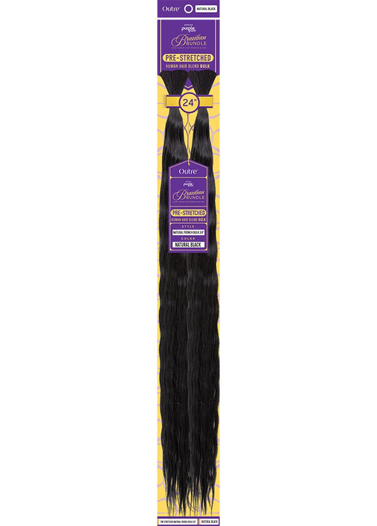 OUTRE Purple Brazilian Pre-Stretched Natural French Bulk (18"- 24")