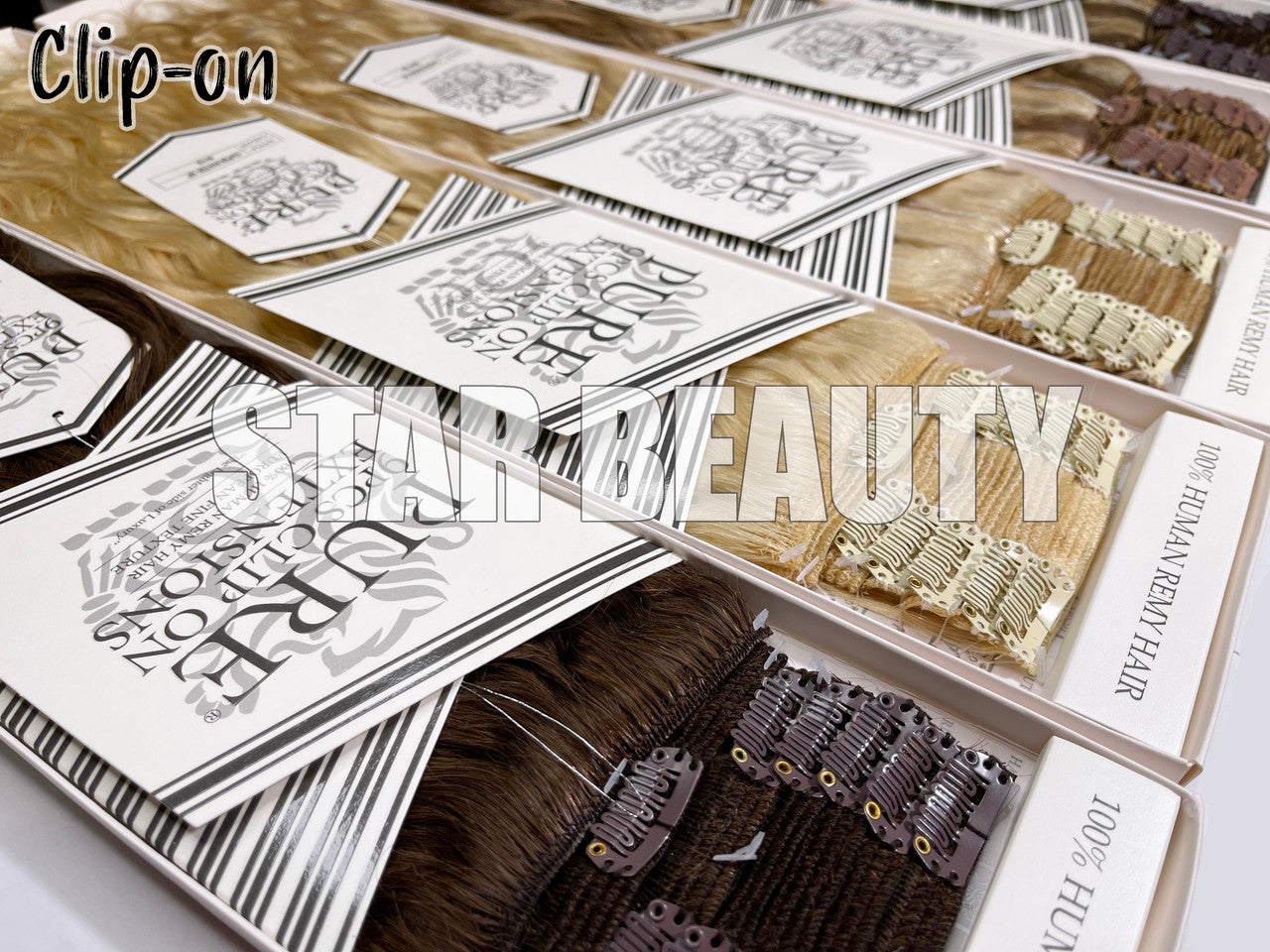 Hair Couture 100% Human Hair Extensions Pure 9 PCS Clip-ins - Water Wave (18"-24")