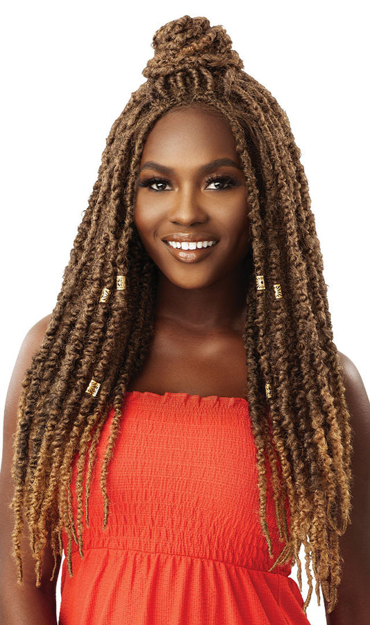 OUTRE X-Pression Twisted Up Synthetic 4x4 Pre-plucked Braid Lace Front Wig Island Summer Locs 24"