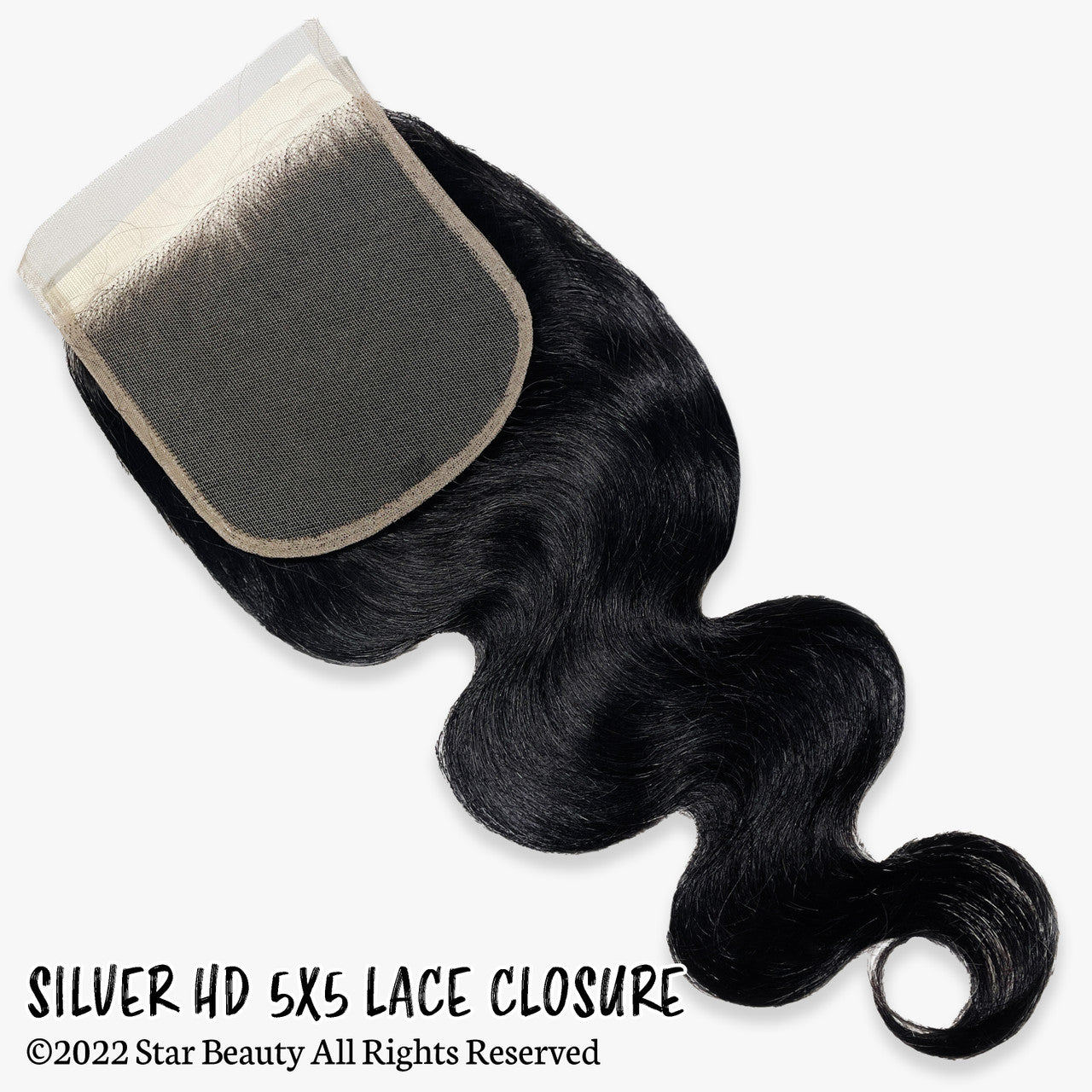 Silver Unprocessed 100% Human Hair HD 5X5 Lace Closure - Body Wave (10"-20")